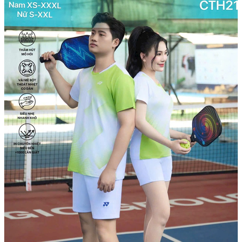 Áo Cầu Lông Nam Nữ Yonex Cổ Tròn