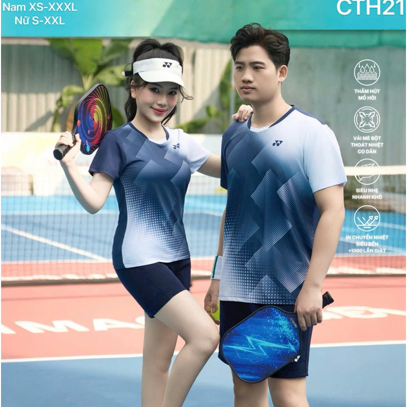 Áo Cầu Lông Nam Nữ Yonex Cổ Tròn