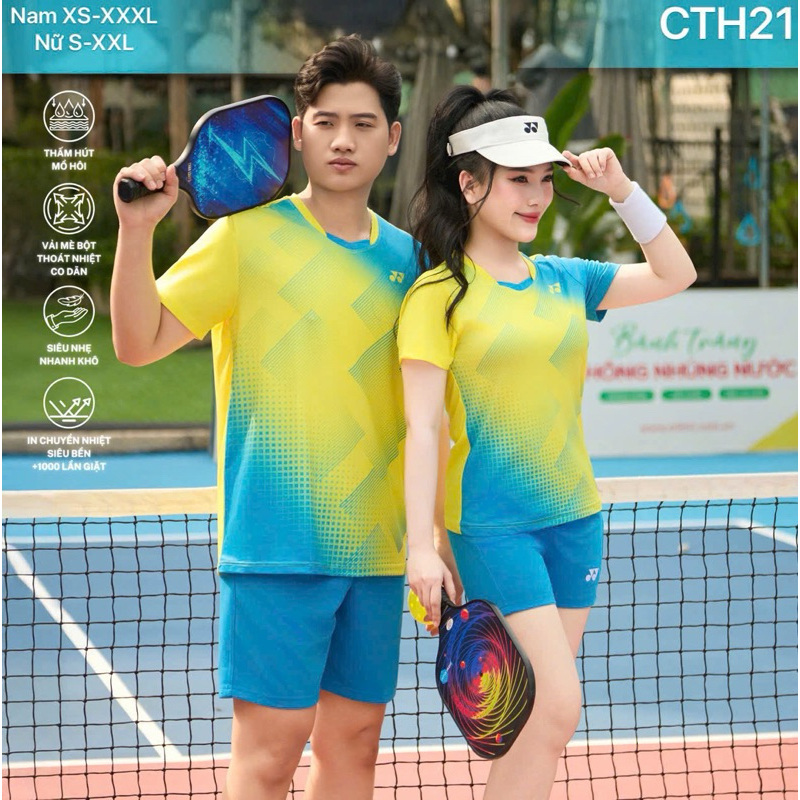 Áo Cầu Lông Nam Nữ Yonex Cổ Tròn
