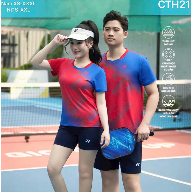 Áo Cầu Lông Nam Nữ Yonex Cổ Tròn
