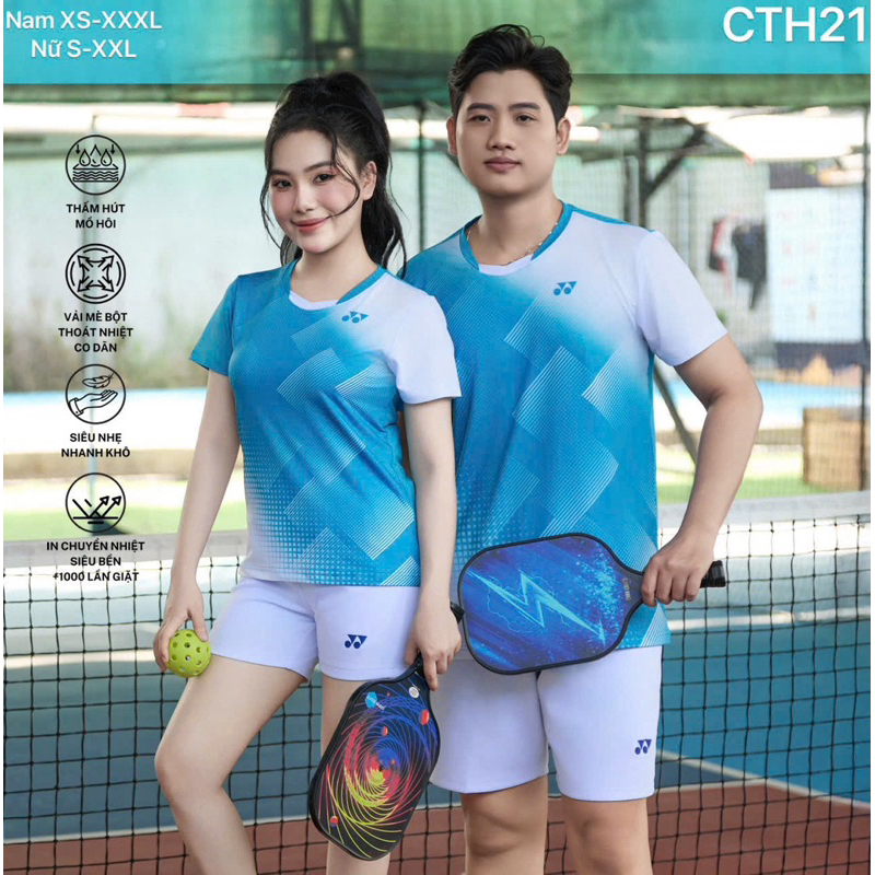 Áo Cầu Lông Nam Nữ Yonex Cổ Tròn
