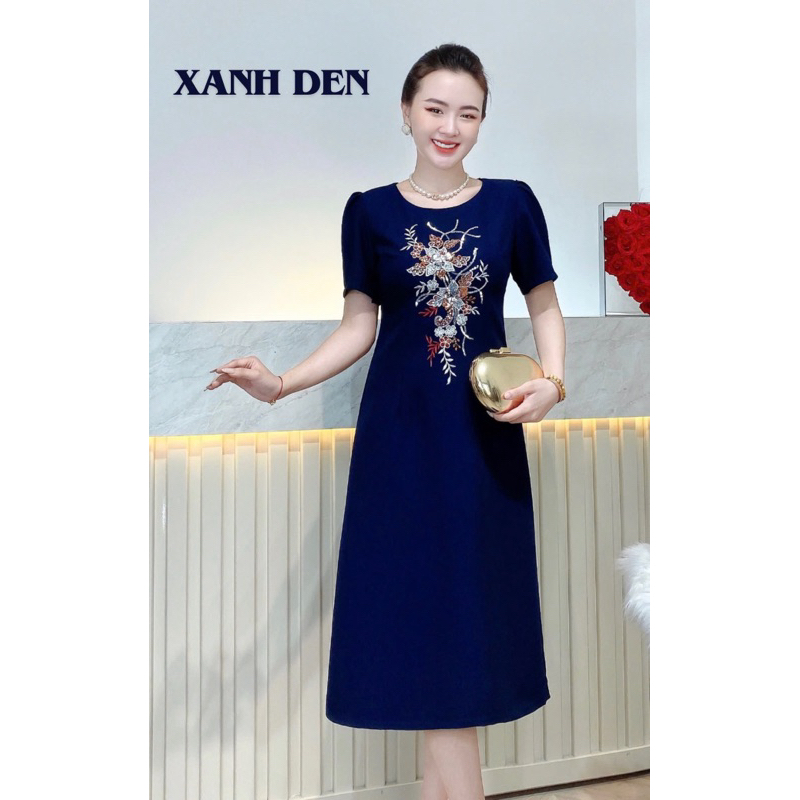 Đầm-Váy Tặng Mẹ-Thời trang Trung Niển-Tiệc Tùng- sự Kiện-U35-U40-U50-U60... Thêu Phale kim sa cao cấp PHÚC AN