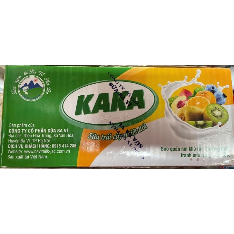 Sữa trái cây nhiệt đới KaKa thùng 48 hộp x 110ml