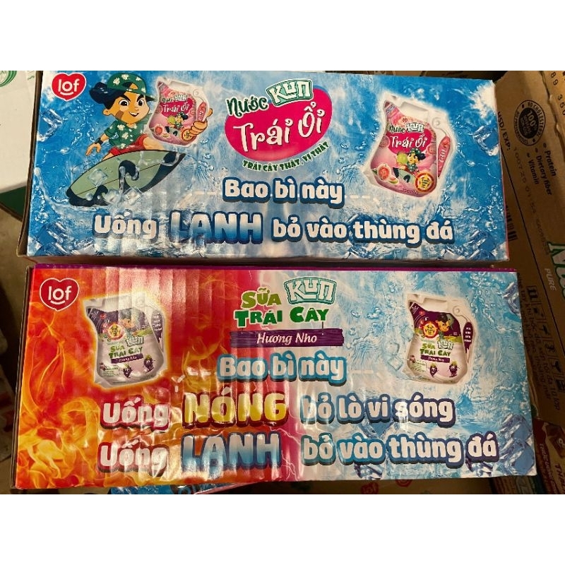 Sữa trái cây kun túi thần kì mix  các vị (1 túi 110ml)
