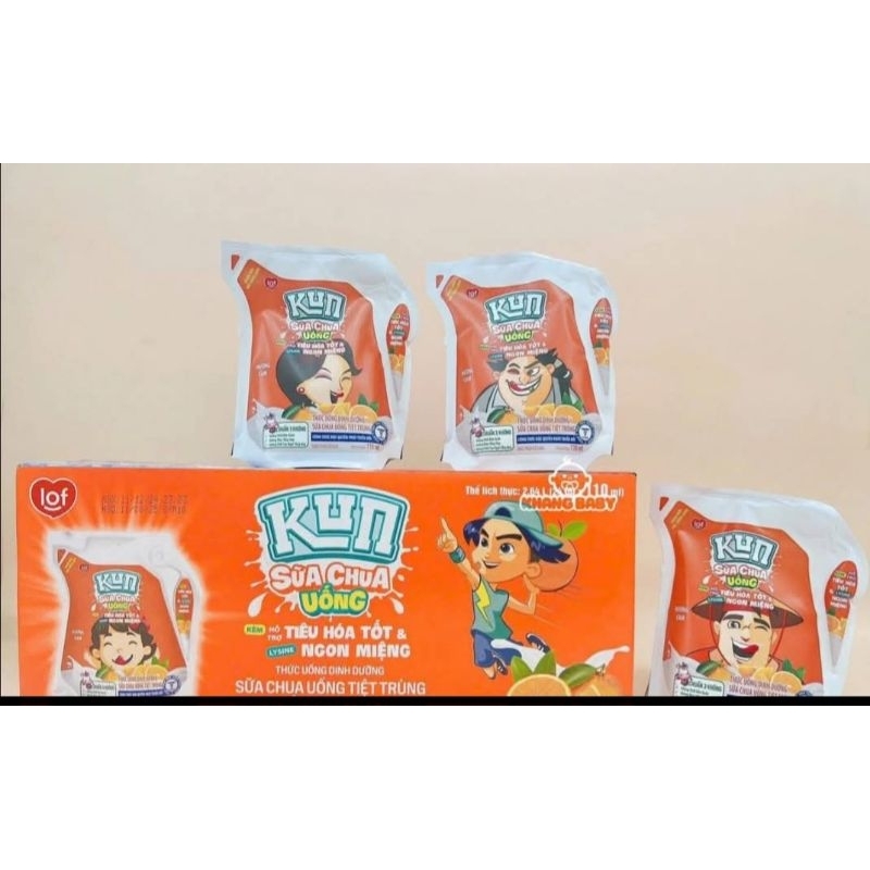 Sữa trái cây kun túi thần kì mix  các vị (1 túi 110ml)