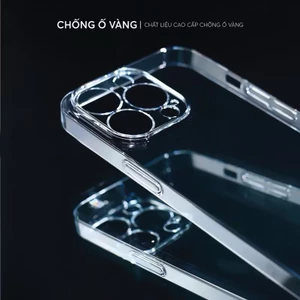 Ốp iphone mỏng trong suốt có viền và không viền ( Trong suốt )