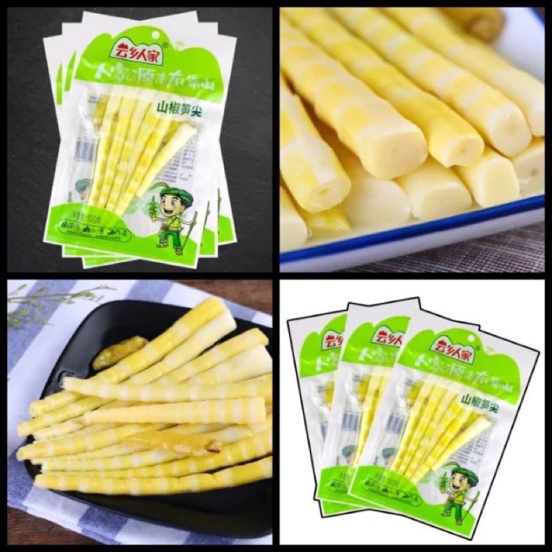 [ combo 5 gói ] măng muối ớt xanh 110 gam ăn kèm bún phở