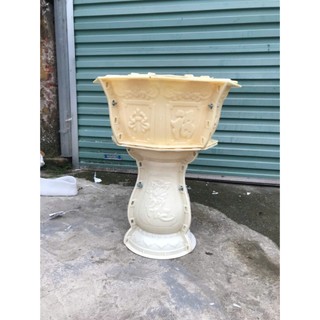 Thanh lý khuôn đúc chậu bát giác rộng 50, cao 27 cm, có chân đôn chất liệu nhựa abs