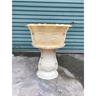 Thanh lý khuôn đúc chậu bát giác rộng 50, cao 27 cm, có chân đôn chất liệu nhựa abs
