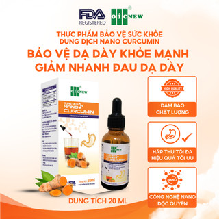 Thực Phẩm Bảo Vệ Sức Khỏe Dung Dịch Nano Curcumin OIC NEW Giảm Đau Dạ Dày Cải Thiện Tiêu Hóa 20ml
