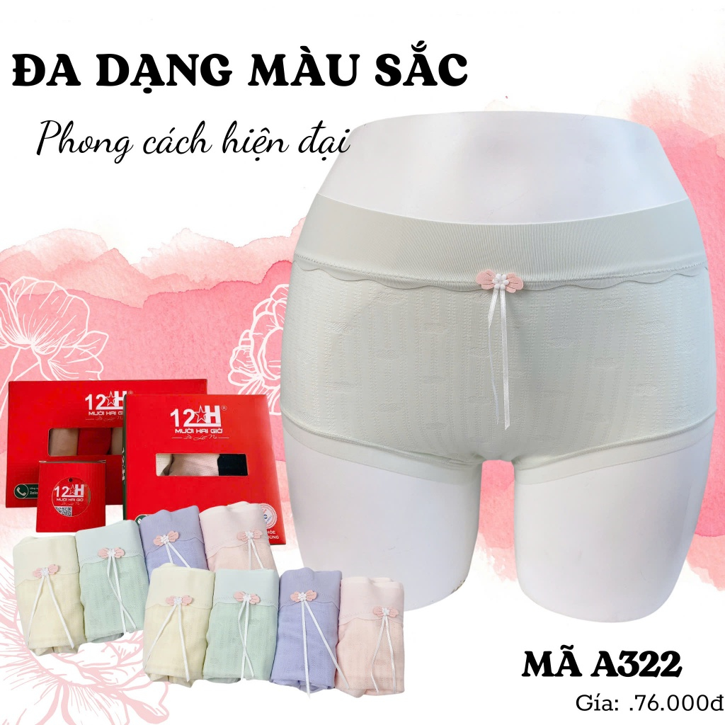 quần lót nữ ,quần lót lụa siêu mềm mỏng ,quần lót 12h A322