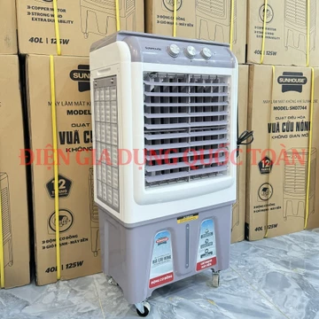 Quạt hơi nước 45 80L tiết kiệm điện, Quạt điều hoà hơi nước làm mát không khí tặng kèm đá khô