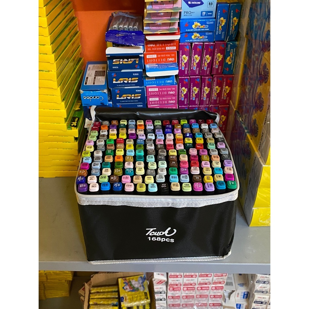HỎA TỐC Bút Màu Marker Touch 80/100/120/168 Cây Chuyên Nghiệp Kèm Túi Vải Họa Cụ Tô Màu
