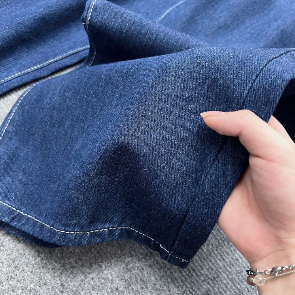 Quần Jean Suông Ống Rộng Kiểu Lưng Cao Bigsize Nữ,Quần Bò Ống Rộng Big Size Dễ Phối Đồ Q535