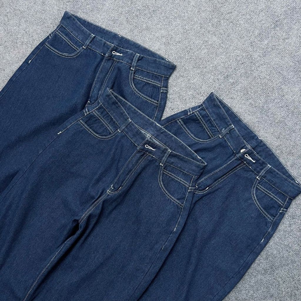 Quần Jean Suông Ống Rộng Kiểu Lưng Cao Bigsize Nữ,Quần Bò Ống Rộng Big Size Dễ Phối Đồ Q535