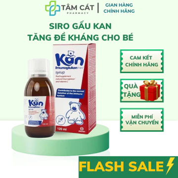 Siro Gấu Kan ImunoGlukan, Siro Kan hỗ trợ Tăng đề kháng hô hấp cho bé, siro Tăng đề kháng_Chính hãng