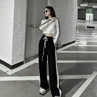 Set dài tay,Bộ dài tay cho Nữ chất vải thun tăm size 38-62 kg áo croptop quần ống đứng chất vải mềm mại co dãn thoải mái
