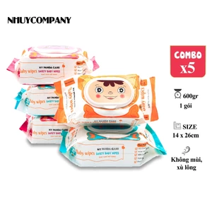 Combo mua 5 tặng 1 khăn ướt gấu Ny Baby Wipes gói to (Màu ngẫu nhiên) không paraben | Như Ý Company