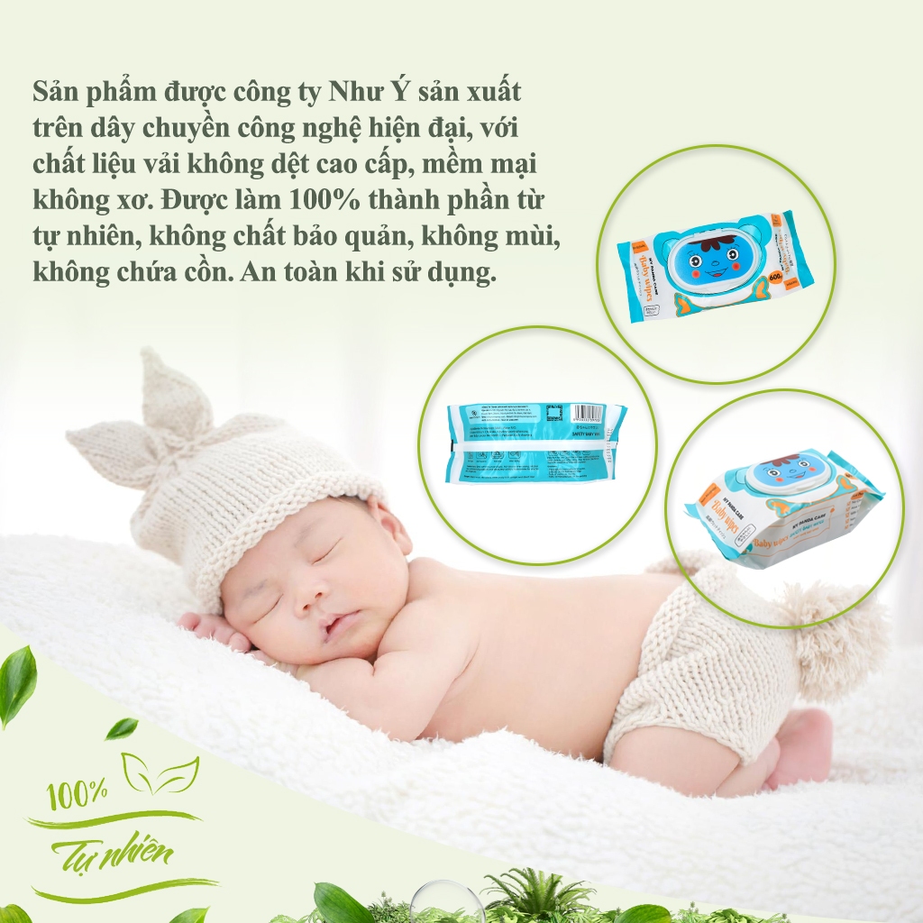 Combo mua 5 tặng 1 khăn ướt gấu Ny Baby Wipes gói to (Màu ngẫu nhiên) không paraben | Như Ý Company
