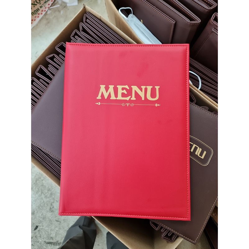 Menu da A4 quyển menu, cuốn menu cao cấp 10 - 20 lá | Shopee Việt Nam