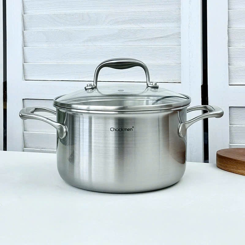 Nồi Canh Chockmen 16cm 18cm Kèm Nắp, Nồi Canh Thành Cao Chockmen CKM326 CKM328