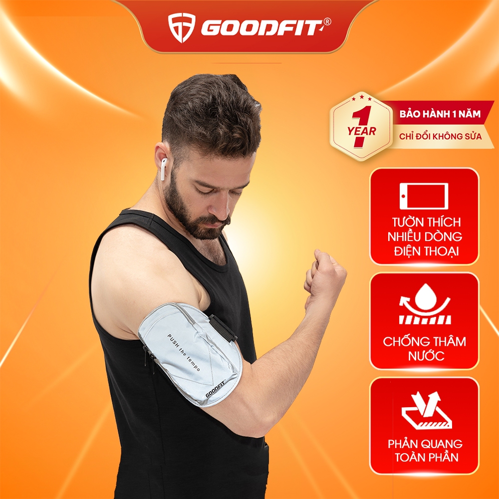 Ảnh Túi đựng điện thoại đeo tay chạy bộ GoodFit chống nước, phản quang GF201RA 1