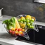 Rổ rửa rau củ trong suốt thiếu kế phễu thoát nước đa năng tiện lợi 23x19x12.5cm