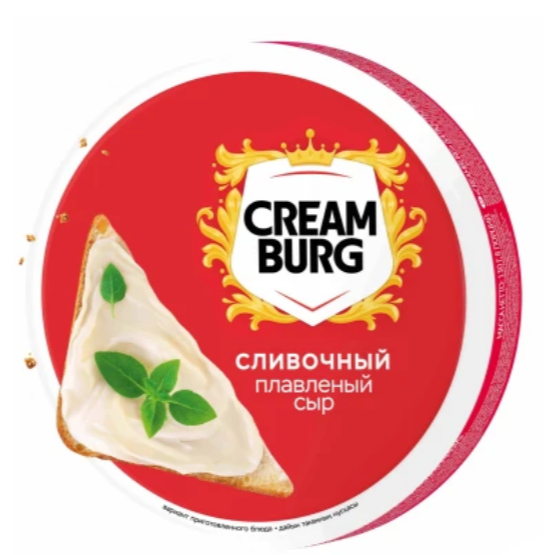 Phô mai phết bánh "CREAMBURG" hộp 8 miếng vị phô mai, vị kem, vị nấm, phô mai, phô mai phết bánh mì, phô mai ăn vặt.