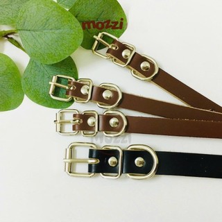 Combo Thẻ tên inox và dây da khắc tên chó mèo | Mozzi
