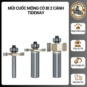 Mũi phay gỗ cuốc rãnh 2 cánh mũi soi móc ngang TIDEWAY cao cấp MSC-TW [Thomoc5.0]