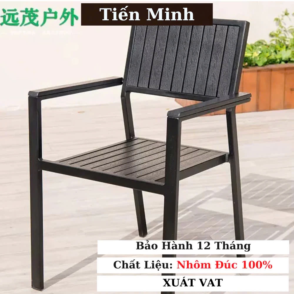 Bộ bàn ghế sân vườn ngoài trời HCN Bộ bàn ghế ban công ngoài trời nhôm đúc Bàn ghế ngoài trời - HP13