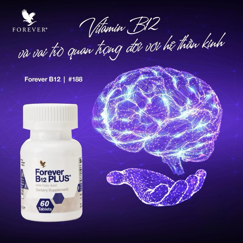 VIÊN BỔ MÁU- FOREVER B12 PLUS 188Flp. Hỗ Trợ Giảm Mệt Mỏi, Bổ Máu, Sản Sinh Tế Bào Hồng Cầu. 60v/lọ