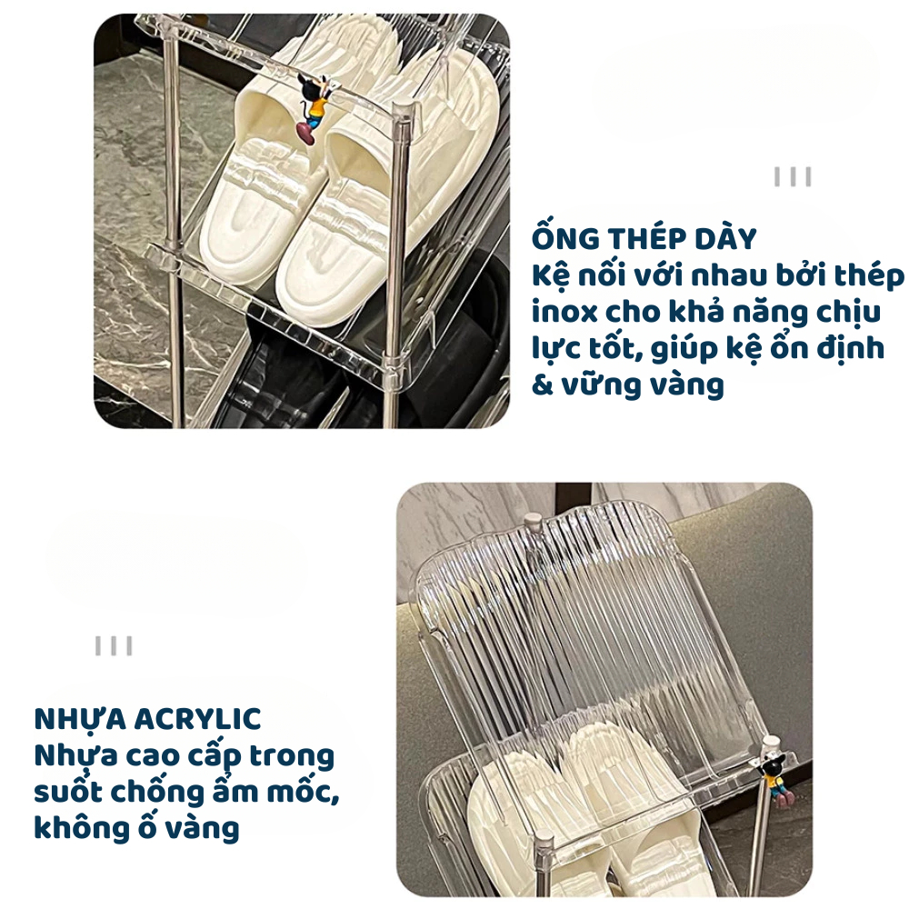 Kệ Để Giày Dép Đa Năng Nhiều Tầng DINO, Giá Để Giày Chịu Lực Tốt, Dễ Dàng Tháo Lắp Di Chuyển