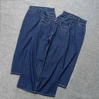 Quần jean nữ bigsize ống xuông dáng rộng cạp cao tôn dáng che khuyết điểm dễ phối đồ màu xanh than 50-93kg- Q535