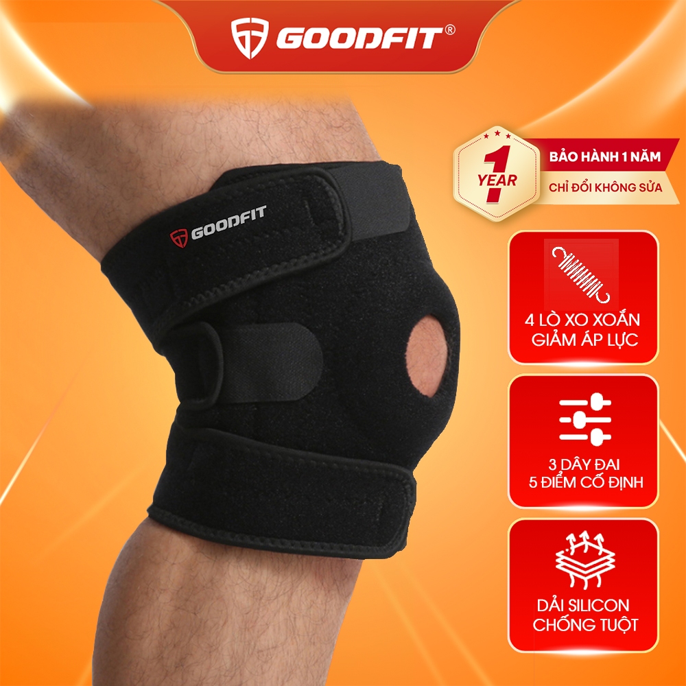Ảnh Băng gối thể thao GoodFit GF515K dày dặn, 3 đai dán, thoáng khí 1
