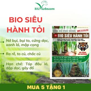 (MUA 5 TẶNG 1, 10 TẶNG 3) Phân bón hỗn hợp BIO SIÊU HÀNH TỎI 1kg nở bụi, chắc củ, hạn chế tóp đầu lá, gãy đổ