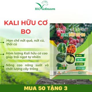 Phân bón hữu cơ sinh học KALI HỮU CƠ BO - ORGANIC BIO ALLICIN trái vào ngọt tự nhiên, trái lớn nhanh, giữ hương vị