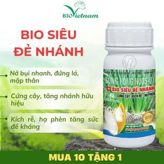 (MUA 10 TẶNG 1) Phân bón hữu cơ BIO SIÊU ĐẺ NHÁNH 250ml giúp cây lúa siêu đẻ nhánh, nở bụi, cứng cây, kích rễ phát triển