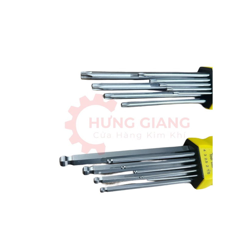 Bộ lục giác ĐẦU BI và HOA THỊ 9 chi tiết YETL