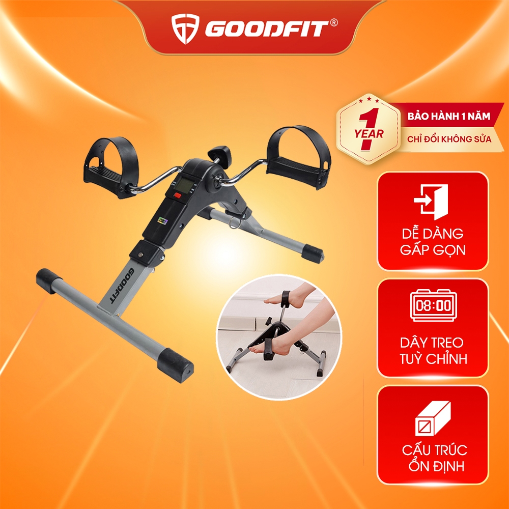 Ảnh Xe đạp thể thao gấp gọn mini GoodFit tùy chỉnh độ nặng, tập luyện thể dục tại nhà GF002MB 1