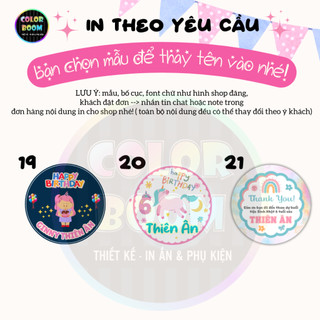 Sticker Dán Quà Tặng Sinh Nhật Theo Yêu Cầu - In Tên & Hình Ảnh - Chống Thấm/Tag Treo ColorBoomshop