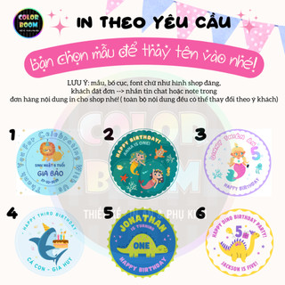 Sticker Dán Quà Tặng Sinh Nhật Theo Yêu Cầu - In Tên & Hình Ảnh - Chống Thấm/Tag Treo ColorBoomshop