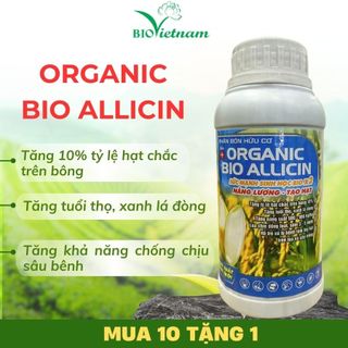 (MUA 10 TẶNG 1)Phân bón hữu cơ Organic BIO ALLICIN 250ml vô gạo liên tục, chắc hạt nặng ký, tăng suất gạo | BIO VIỆT NAM
