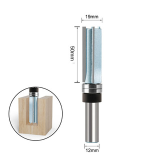 Mũi phay gỗ, mũi soi thẳng lấy nền 3 cánh 2 bi dưới cốt 12.7mm