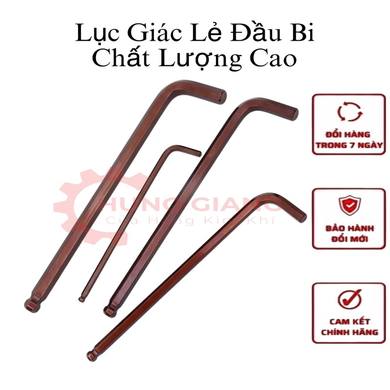 Lục Giác Đầu Bi Lẻ 3/ 4/ 5/ 6/ 8 Thép Cứng Chịu Lực Tốt