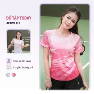 Áo thun chạy bộ nữ Active Tee Today U Wear tập cầu lông tennis