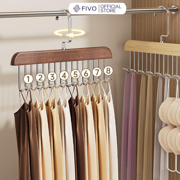 Review Móc Treo Quần Áo 8 Nhánh Gỗ FIVO FM01: Gọn Gàng, Đa Năng