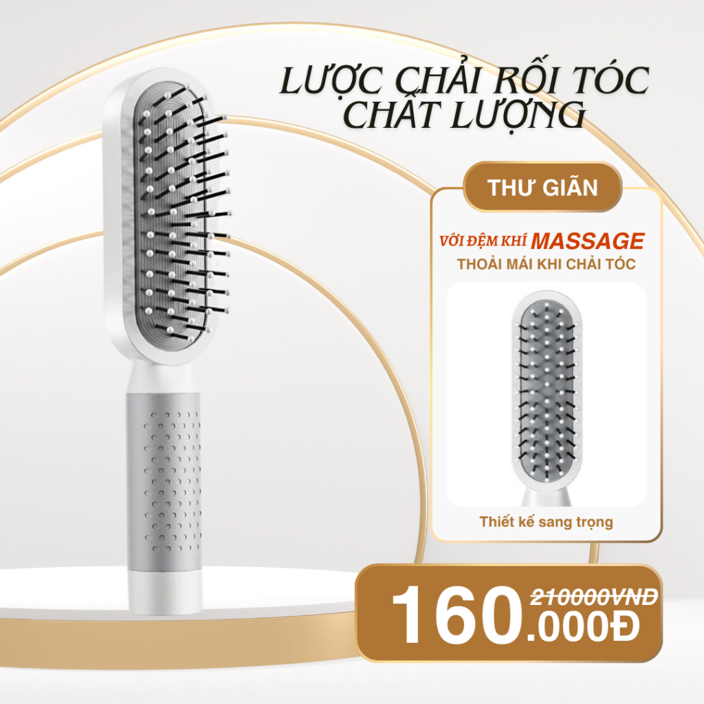 Lược chải tóc siêu thích kèm đệm khí Massage