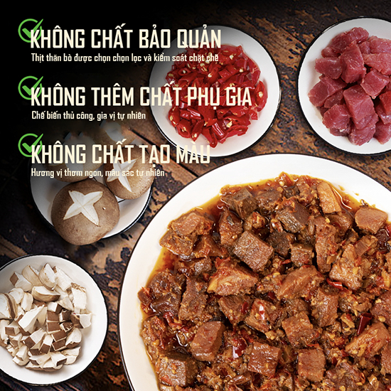 Thịt Bò Chưng Ớt Số 8 Xiangyi 238g - Nhiều Thịt, Nấm Đùi Gà & Đậu Phộng Ngon Đặc Sản Hồ Nam Cay Thơm, Trộn Cơm/Mì Luka