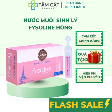 Fysoline Hồng, Nước muối sinh lý Pháp Giúp vệ sinh mắt, mũi, tai, rỡ lưỡicho bé Nước muối tinh khiết